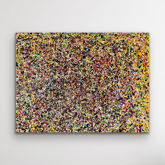 „Spring feelings'' Abstrakte Acryl Malerei auf Leinwand 90x110 cm