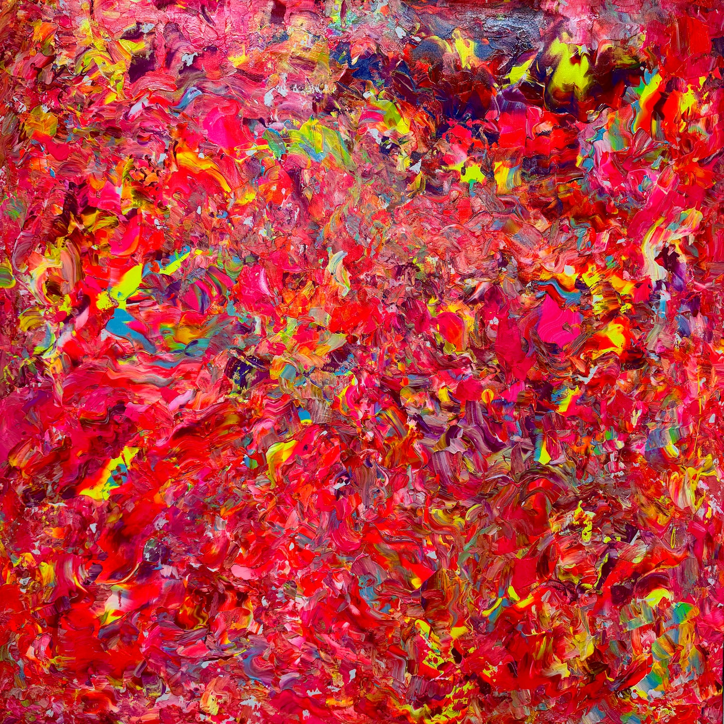 „Flames of Emotions" Abstraktes Kunstwerk 100x100 cm