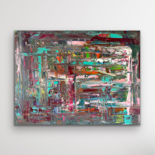 „Abstract" Abstrakte Acryl Malerei auf Leinwand 50x70 cm
