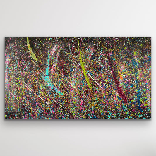 „Universe 2" Abstrakte Acryl Malerei auf Leinwand 100x200 cm