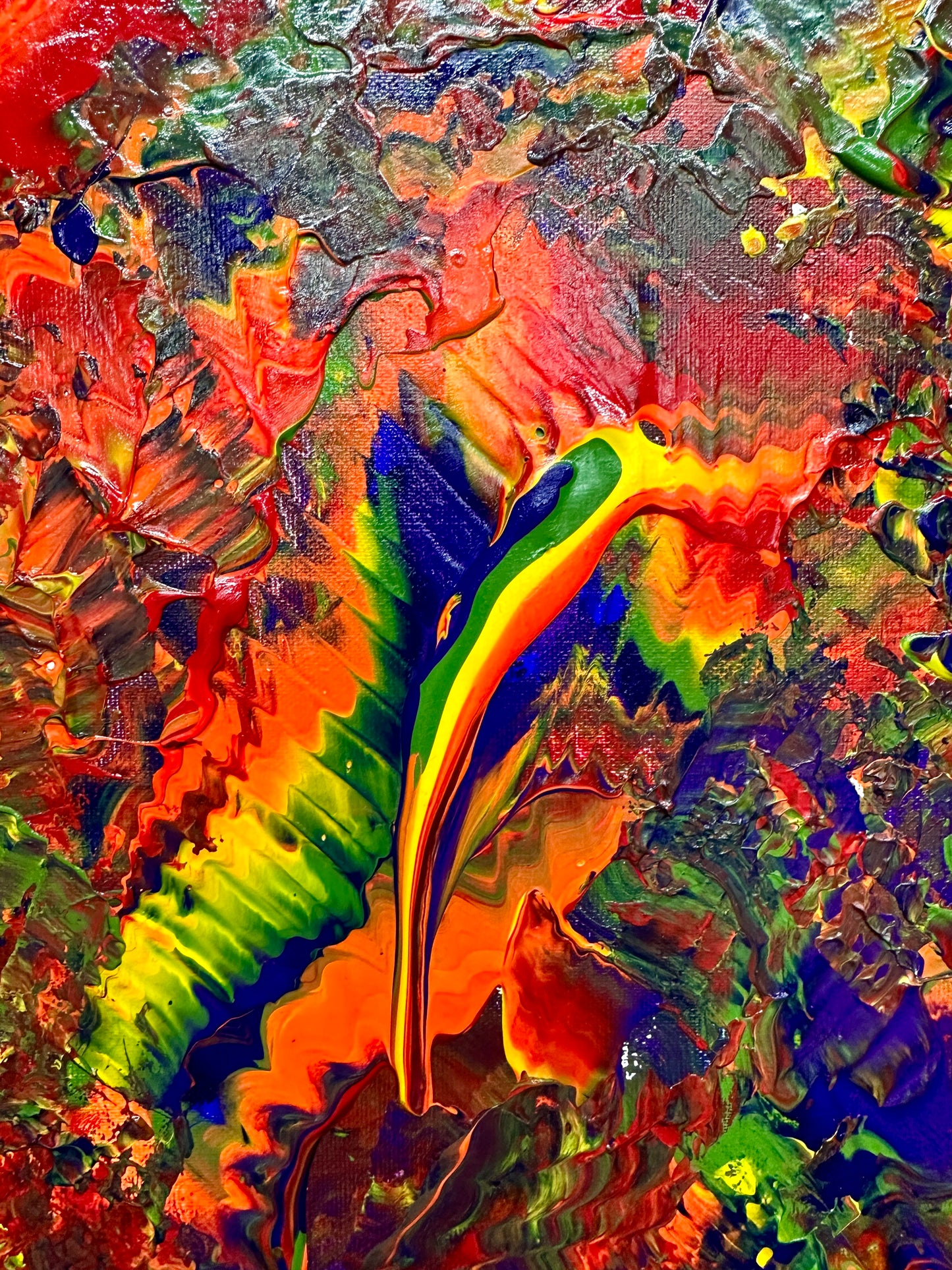 „Pride" Abstrakte Acrylmalerei auf Leinwand 100x120 cm