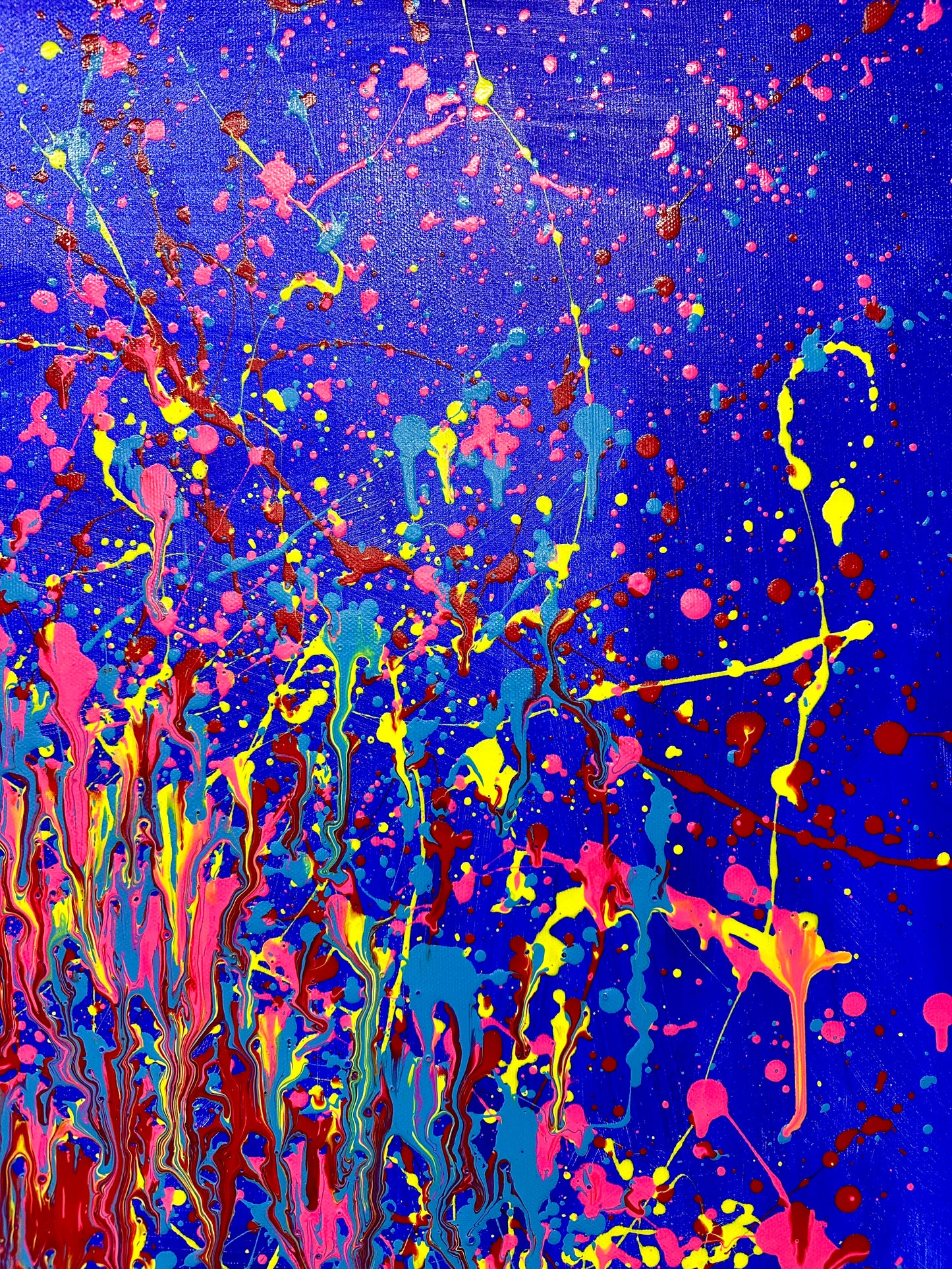 „Supernova" Abstrakte Acryl Malerei auf Leinwand 100x120 cm