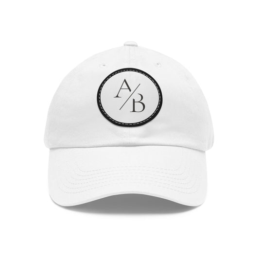 Dad Hat with Leather Patch (Round)